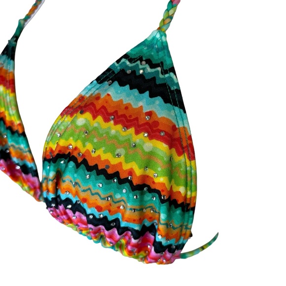 Luli Fama Women's Hola Verano Molded Cup Push Up Tri Halter Bikini * No Size* - Picture 5 of 7